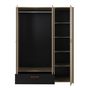 Voir la diapositive 3 : Armoire 3 portes 1 tiroir  L152xH200xP60cm MARCUS