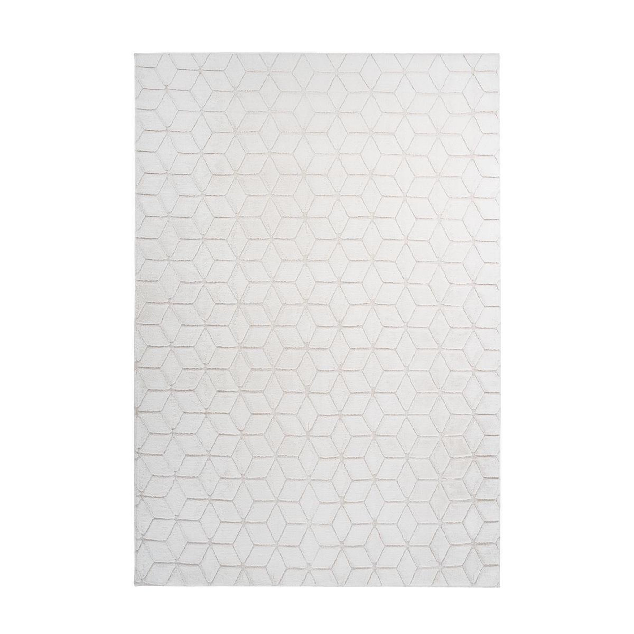 Paris Prix Tapis shaggy effet 3d  vivica  blanc & crème. Coloris disponibles : Blanc