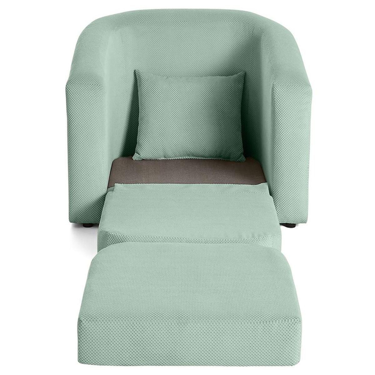 BEST MOBILIER Nuvia - canapé convertible déplimousse 1 place en velours texturé