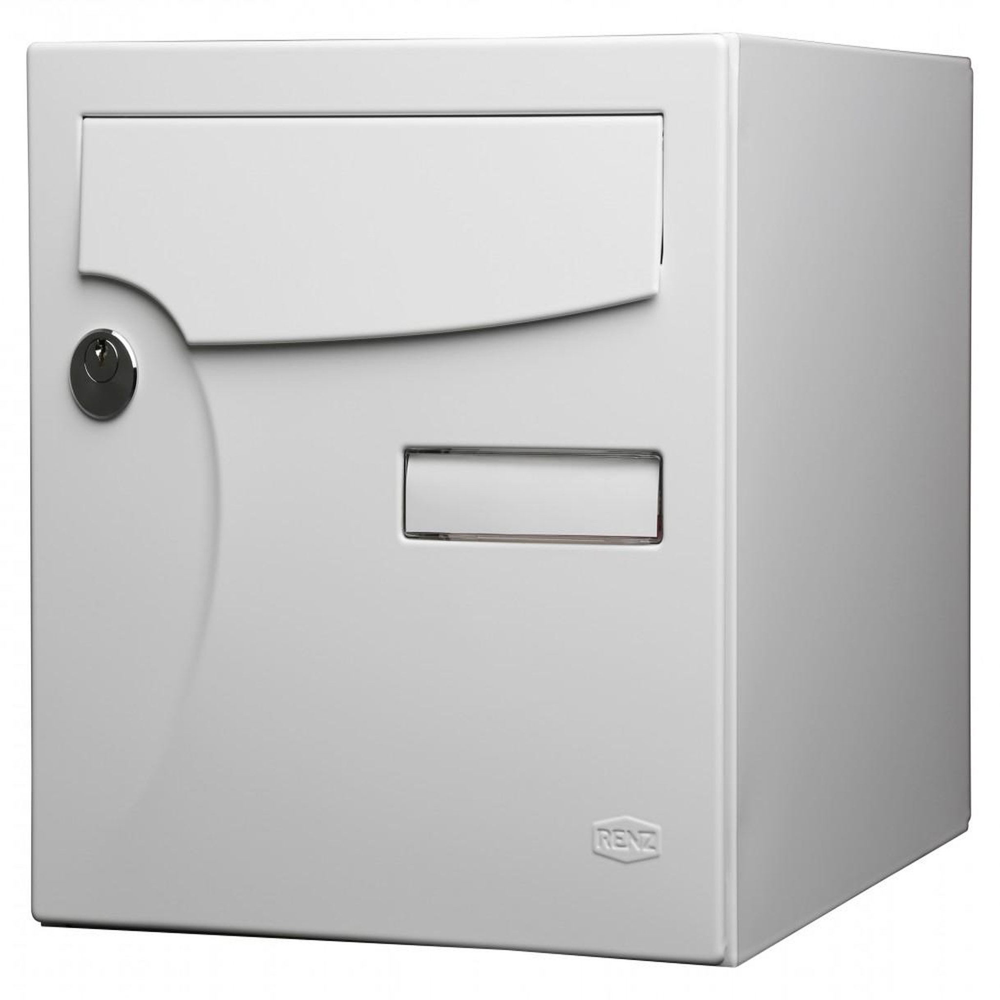RENZ Boîte aux lettres normalisée 1 porte extérieur RENZ acier blanc brillant