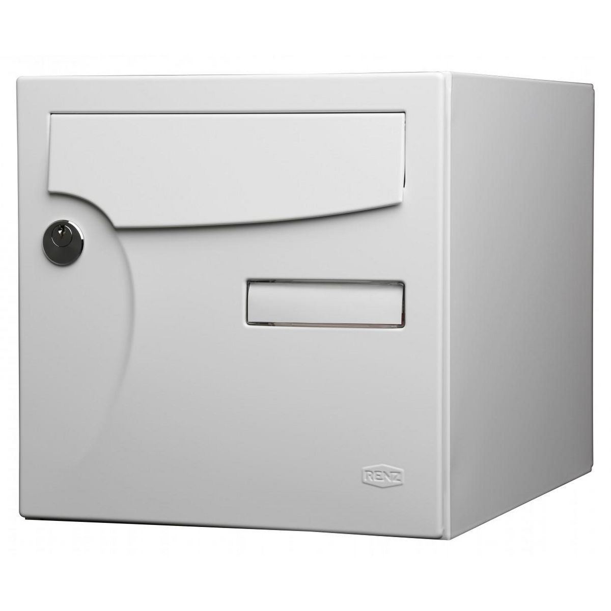 RENZ Boîte aux lettres normalisée 1 porte extérieur RENZ acier blanc brillant