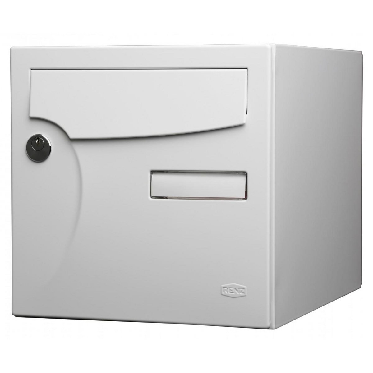 RENZ Boîte aux lettres normalisée 1 porte extérieur RENZ acier blanc brillant