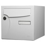 RENZ Boîte aux lettres normalisée 1 porte extérieur RENZ acier blanc brillant