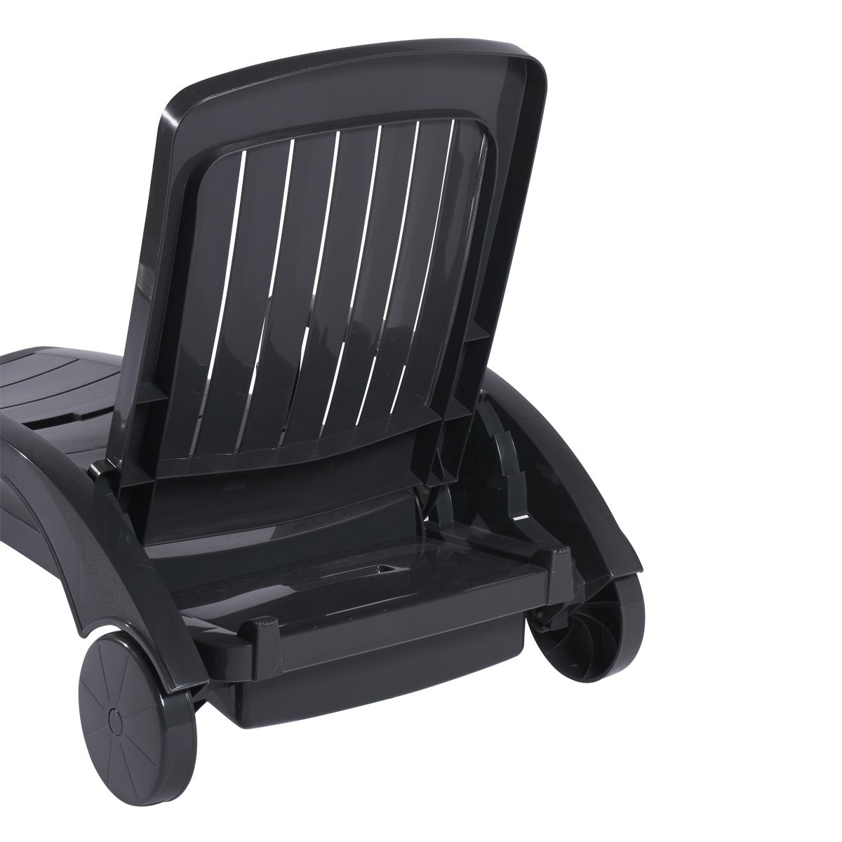 GROSFILLEX Bain de soleil pliant multipositions - Résine - Gris - MIAMI