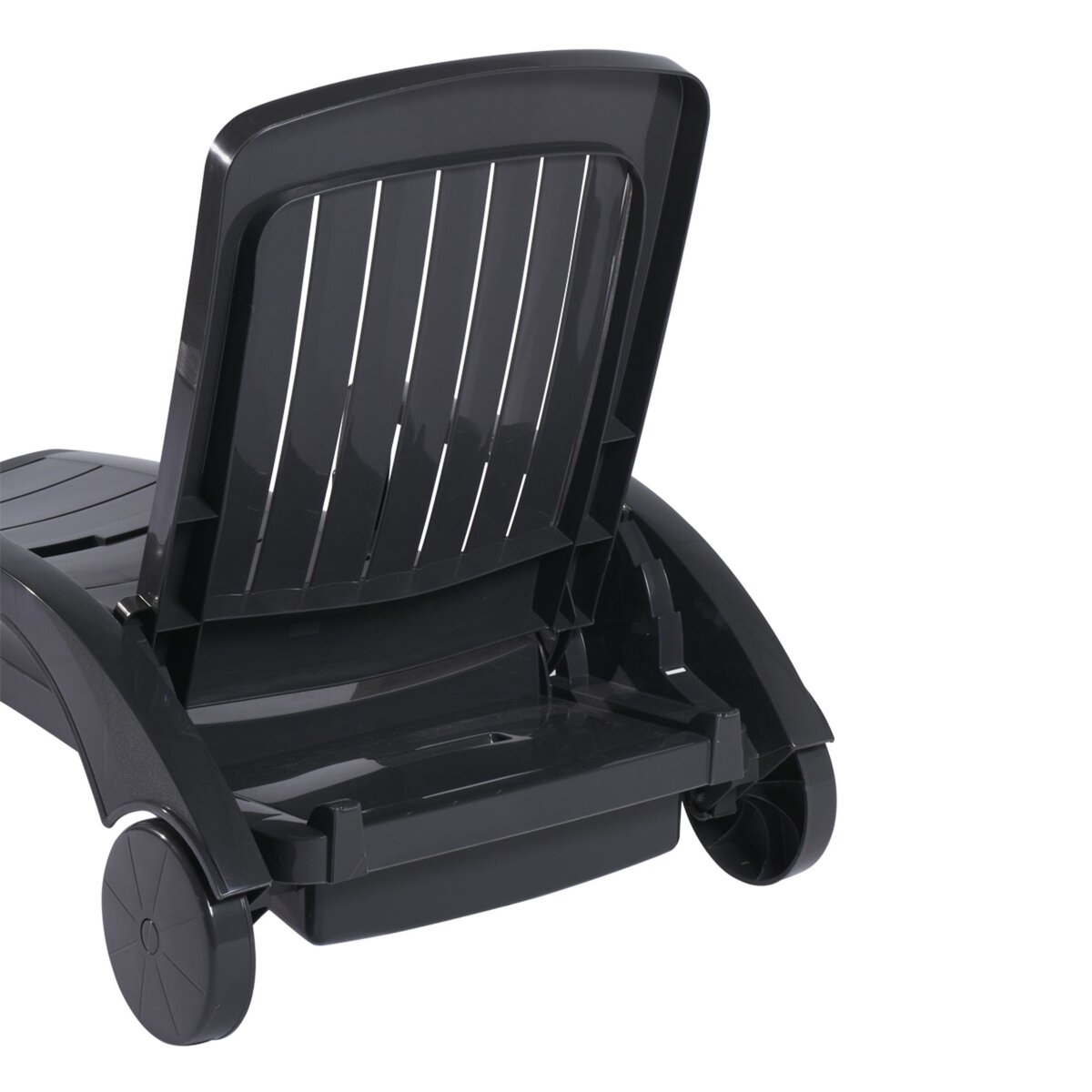 GROSFILLEX Bain de soleil pliant multipositions - Résine - Gris - MIAMI