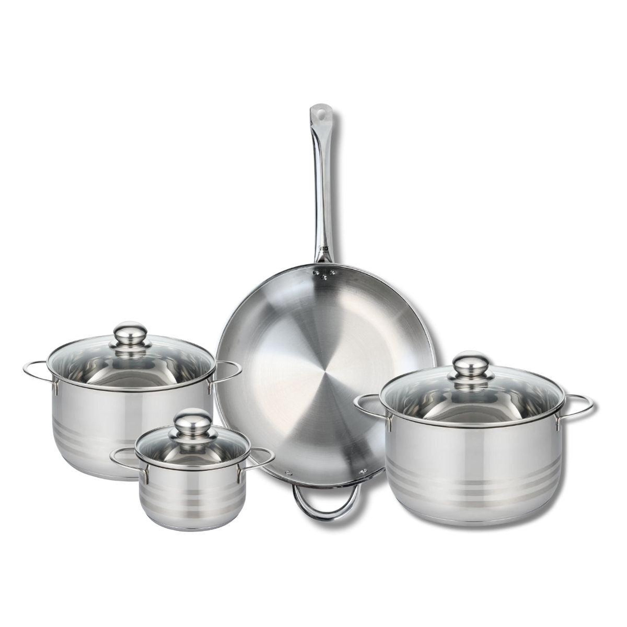 ELO Ensemble de 1 poêle de cuisson 32 cm et 3 faitouts 14, 20 et 24 cm elo profi brillant