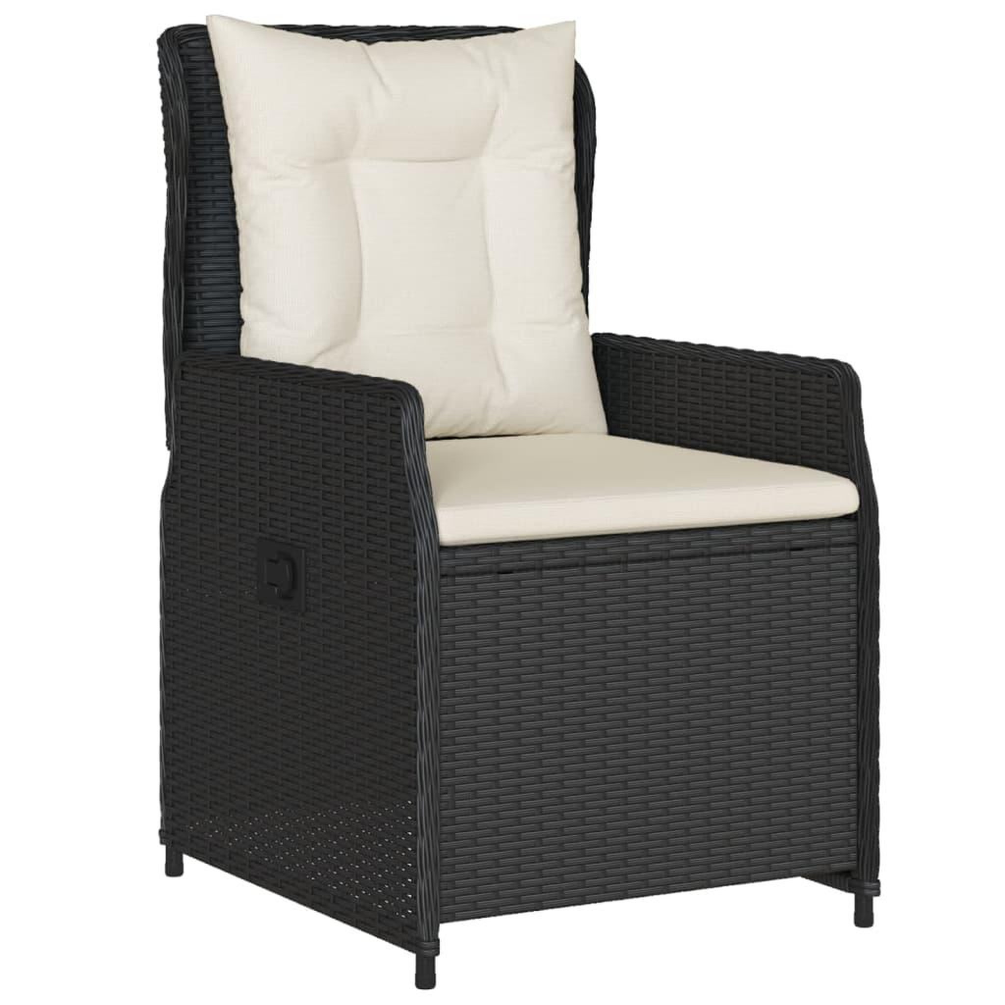 Voir la diapositive 3 : VIDAXL Ensemble a manger de jardin avec coussins 3 pcs Noir