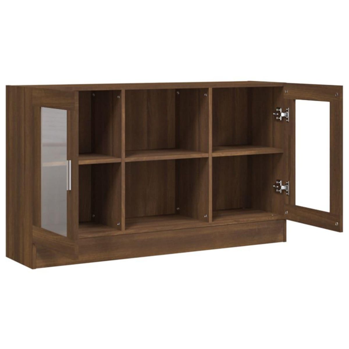 VIDAXL Armoire a vitrine Chene marron 120x30,5x70 cm Bois d'ingenierie