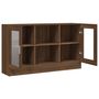 Voir la diapositive 5 : VIDAXL Armoire a vitrine Chene marron 120x30,5x70 cm Bois d'ingenierie