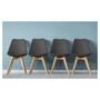 Voir la diapositive 1 : Lot de 4 chaises pieds bois massif LYDIA