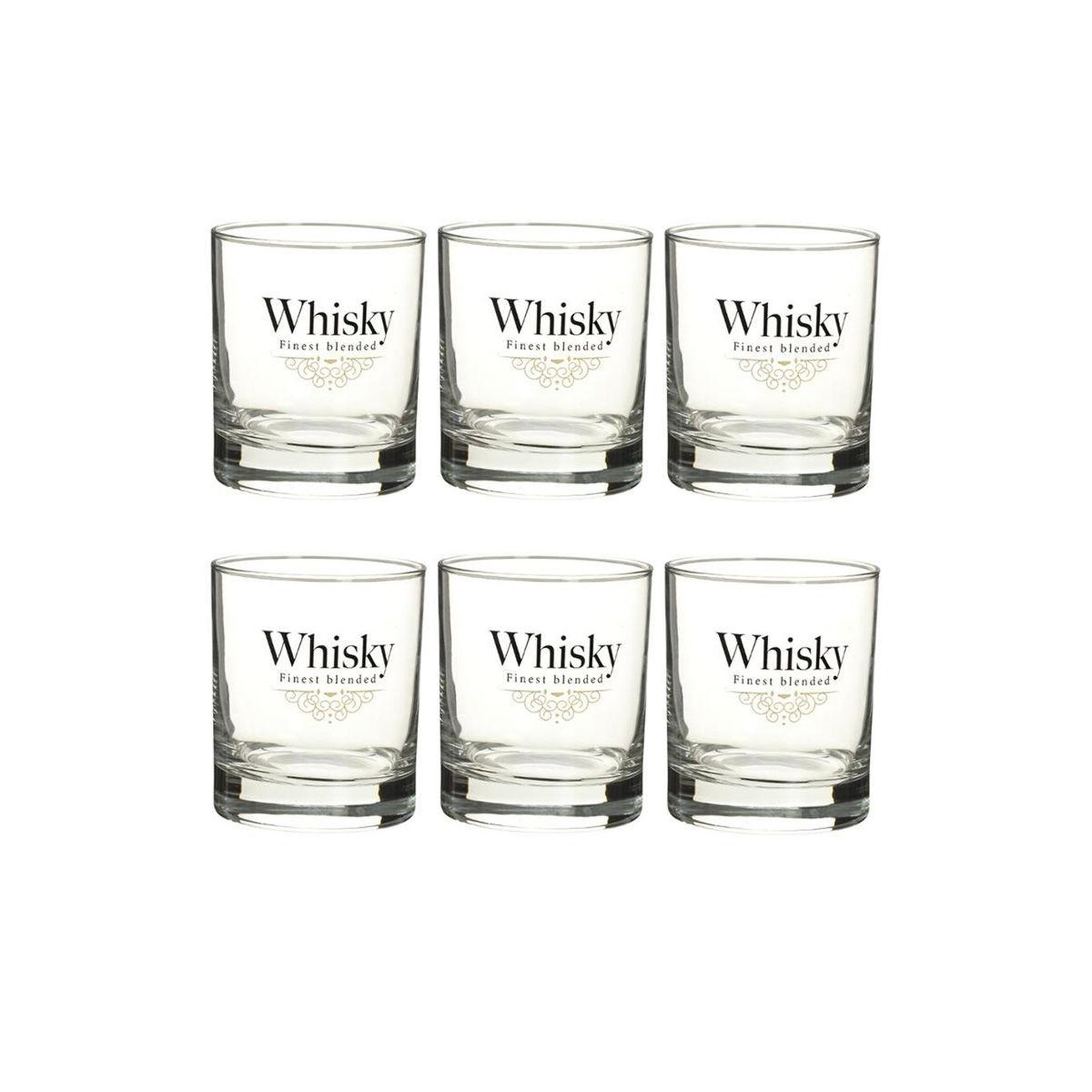 SECRET DE GOURMET Lot de 6 verres à whisky  blend  30cl transparent