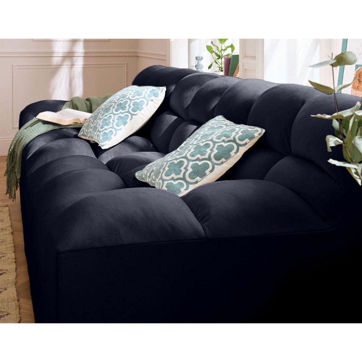 LISA DESIGN Napoli - canapé droit 4 places - en velours