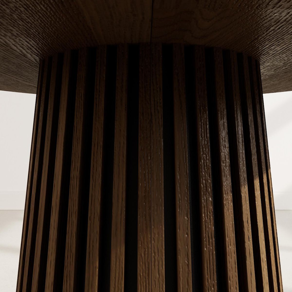 LISA DESIGN Freya - table à manger ronde extensible - effet bois foncé - 4 à 8 personnes