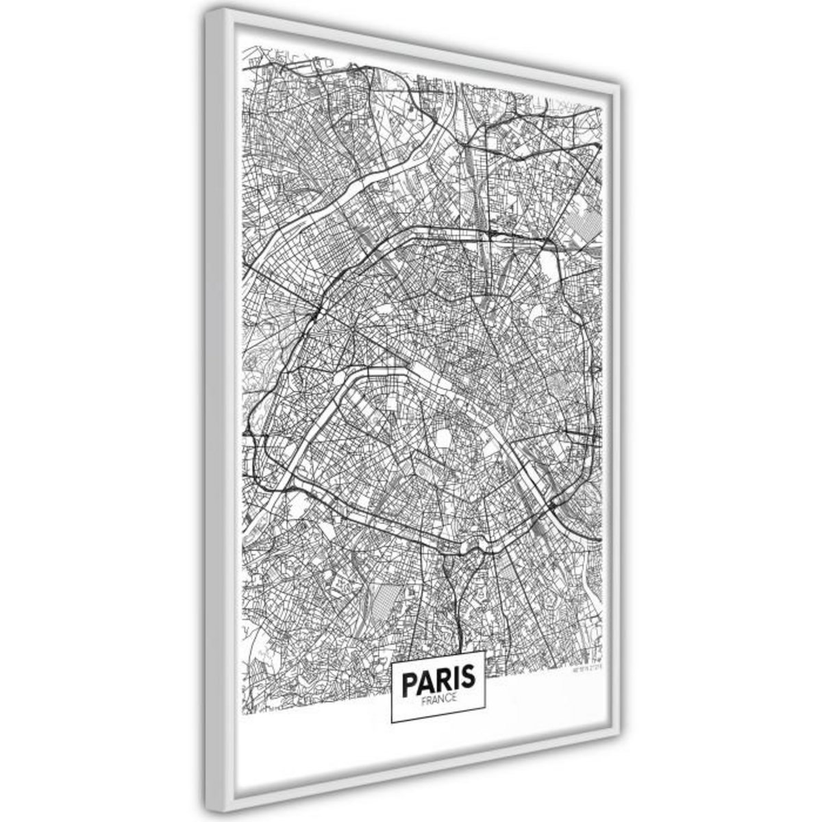 Paris Prix Affiche Murale Encadrée  City Map Paris