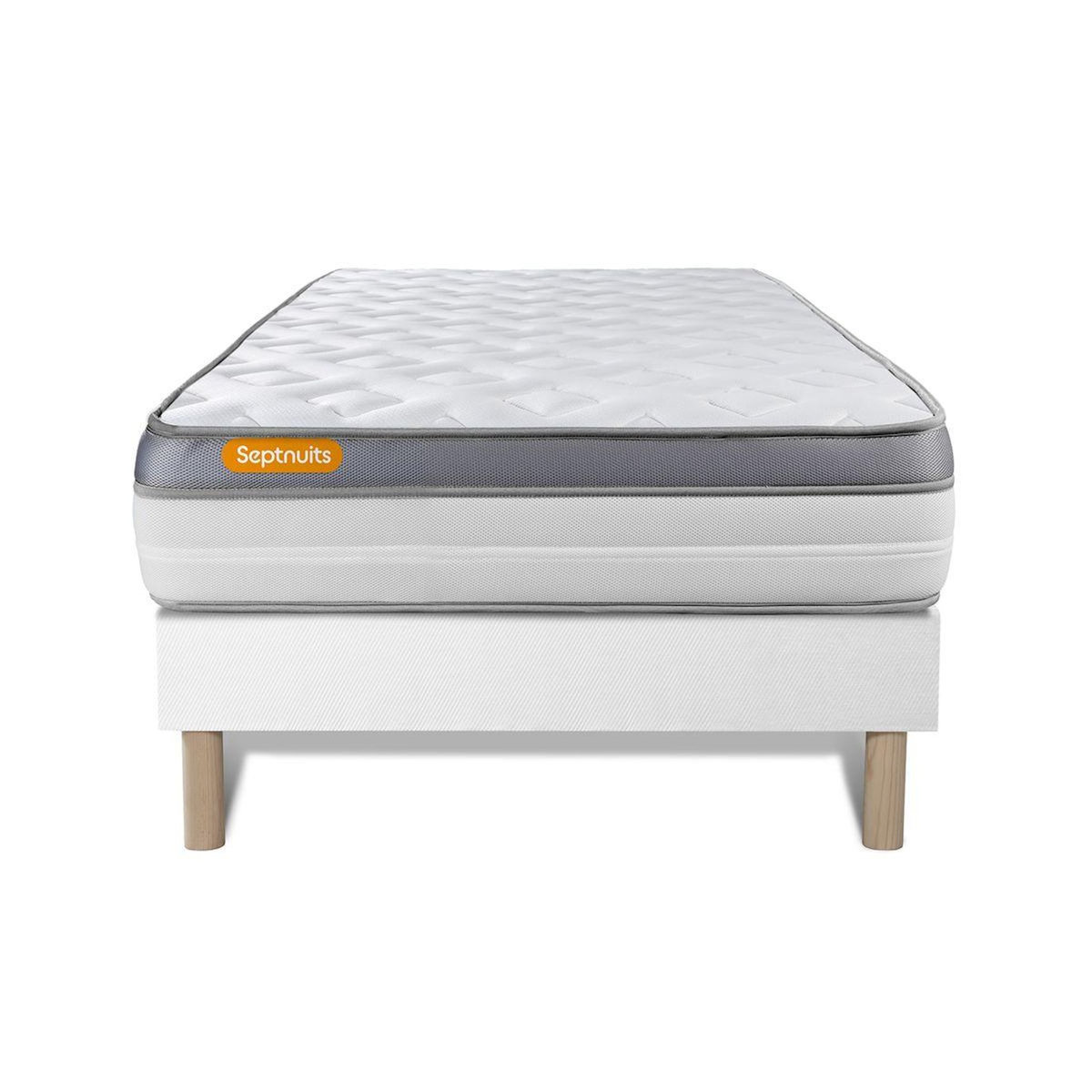 SEPTNUITS Matelas + sommier Memo Zen Mousse à mémoire de forme 5 zones de confort MAXI épaisseur
