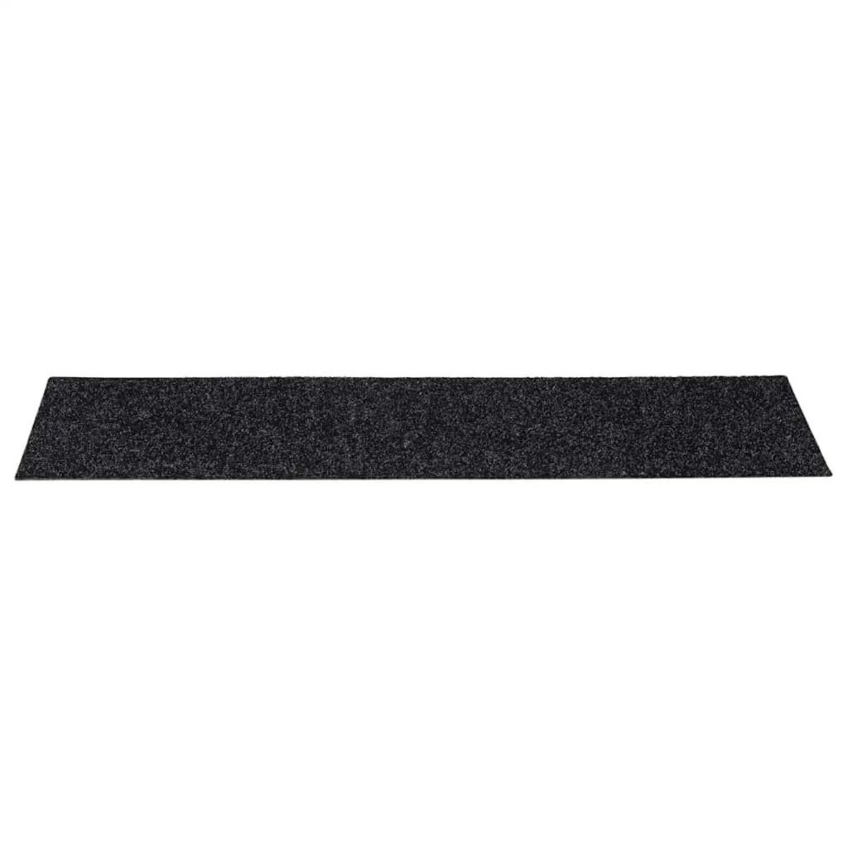 VIDAXL Tapis d'escalier auto-adhesifs 30 pcs noir 76x20 cm