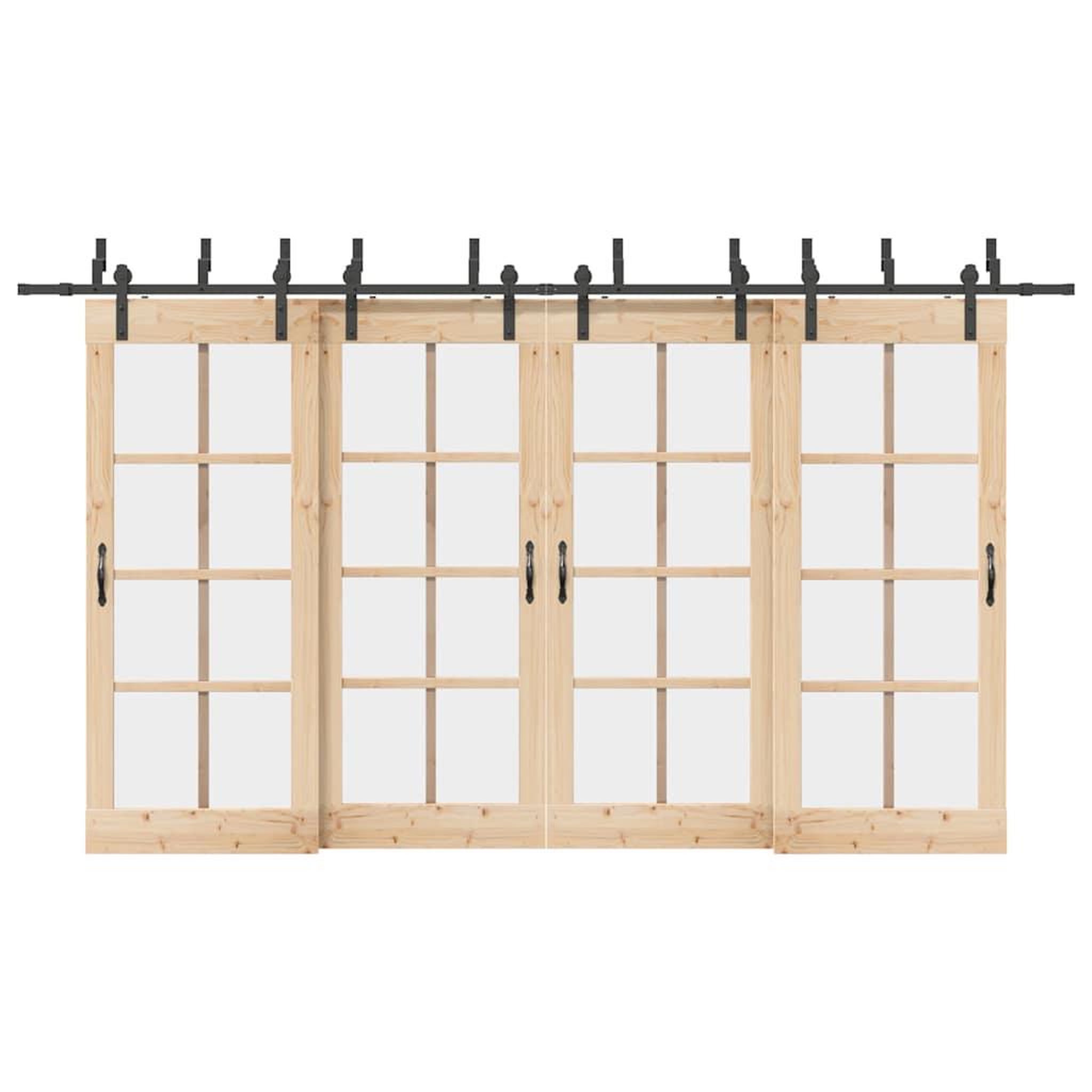 VIDAXL Kit de quincaillerie de porte coulissante 400 cm acier noir