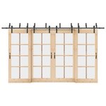 VIDAXL Kit de quincaillerie de porte coulissante 400 cm acier noir