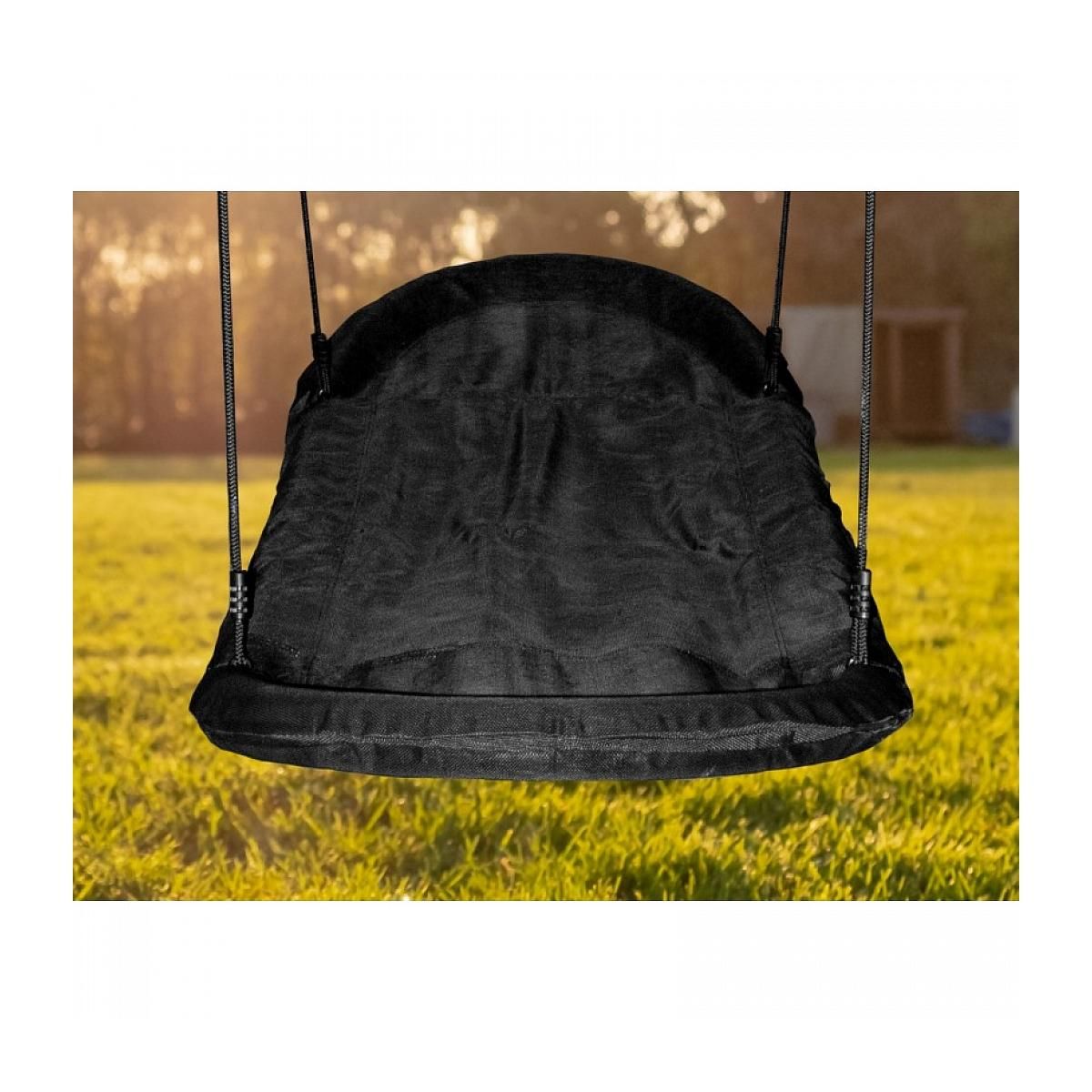 Axi House AXI Portique mural en bois Marron Blanc avec balancoire siège nid ovale 160x244x207cm