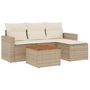 Voir la diapositive 2 : VIDAXL Salon de jardin avec coussins 5 pcs beige resine tressee