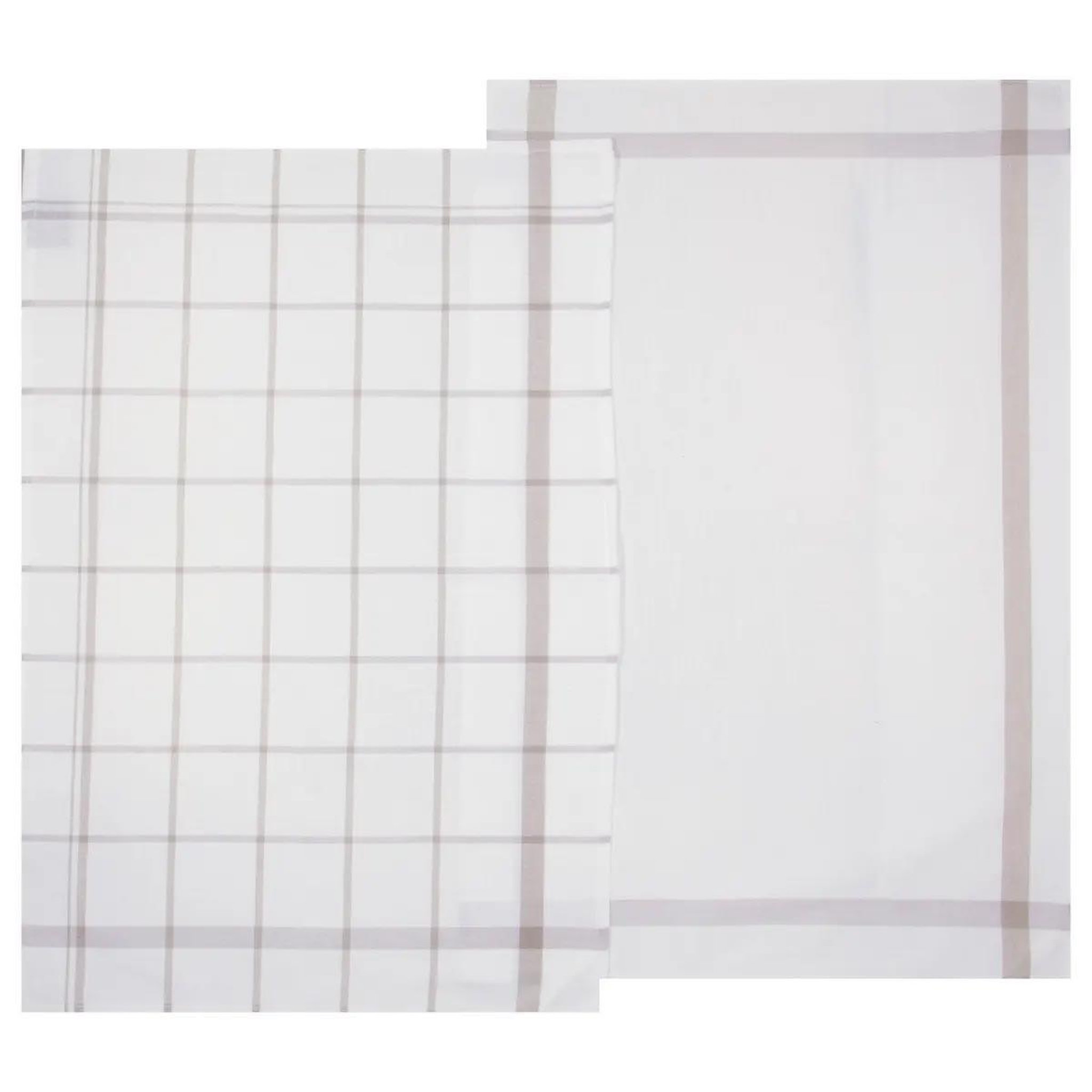Voir la diapositive 2 : ATMOSPHERA Lot de 2 torchons de cuisine  traditionnel  70cm gris