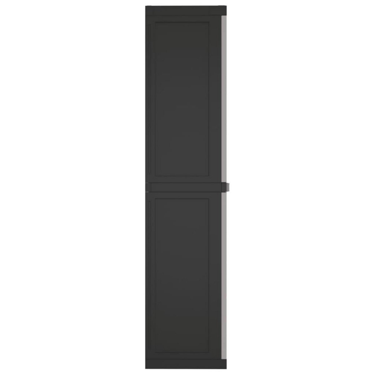 VIDAXL Armoire de rangement d'exterieur gris et noir 65x37x165 cm PP
