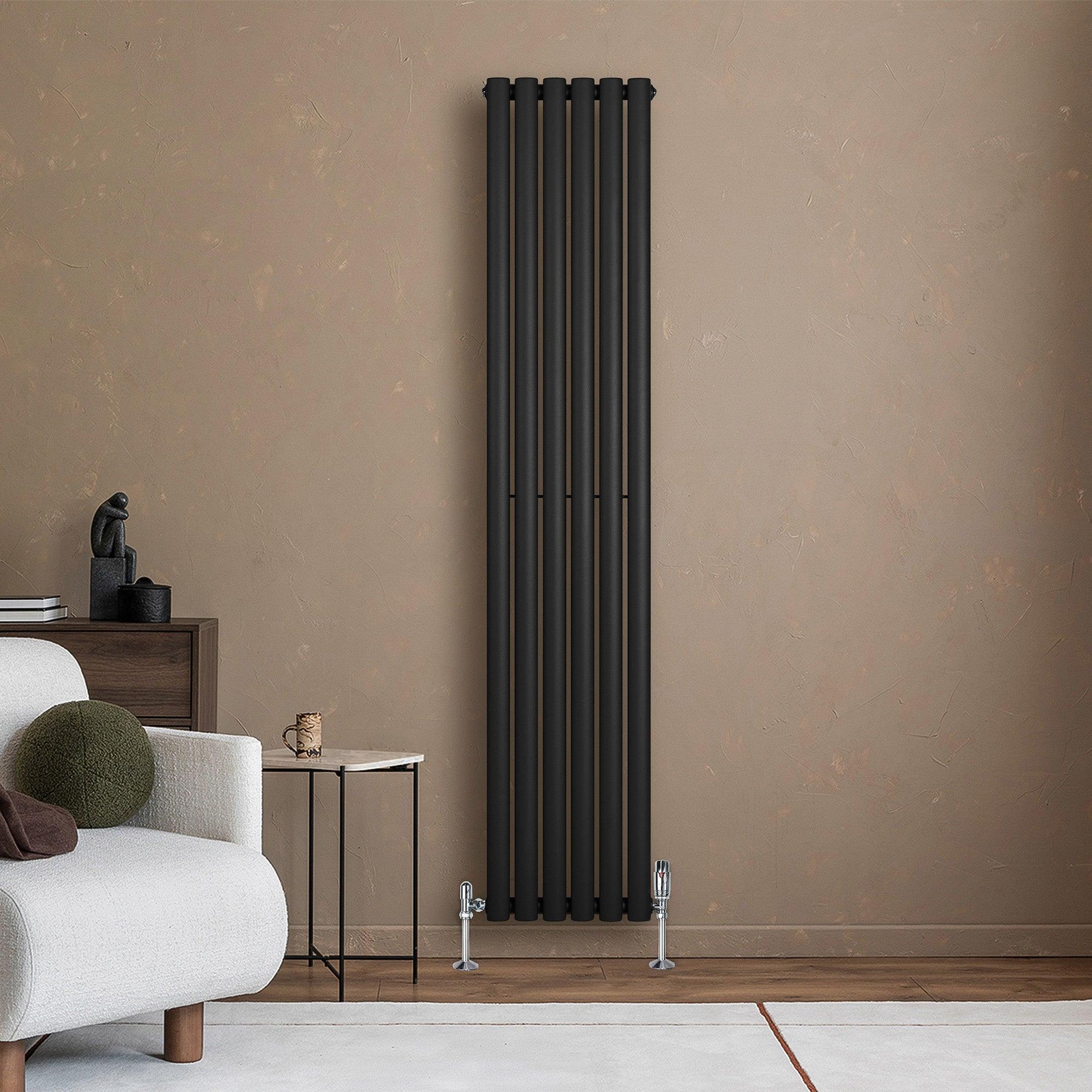 Voir la diapositive 4 : MONSTERSHOP Radiateur à colonnes ovales & vannes, 1 panneau - 1800 x 360 mm