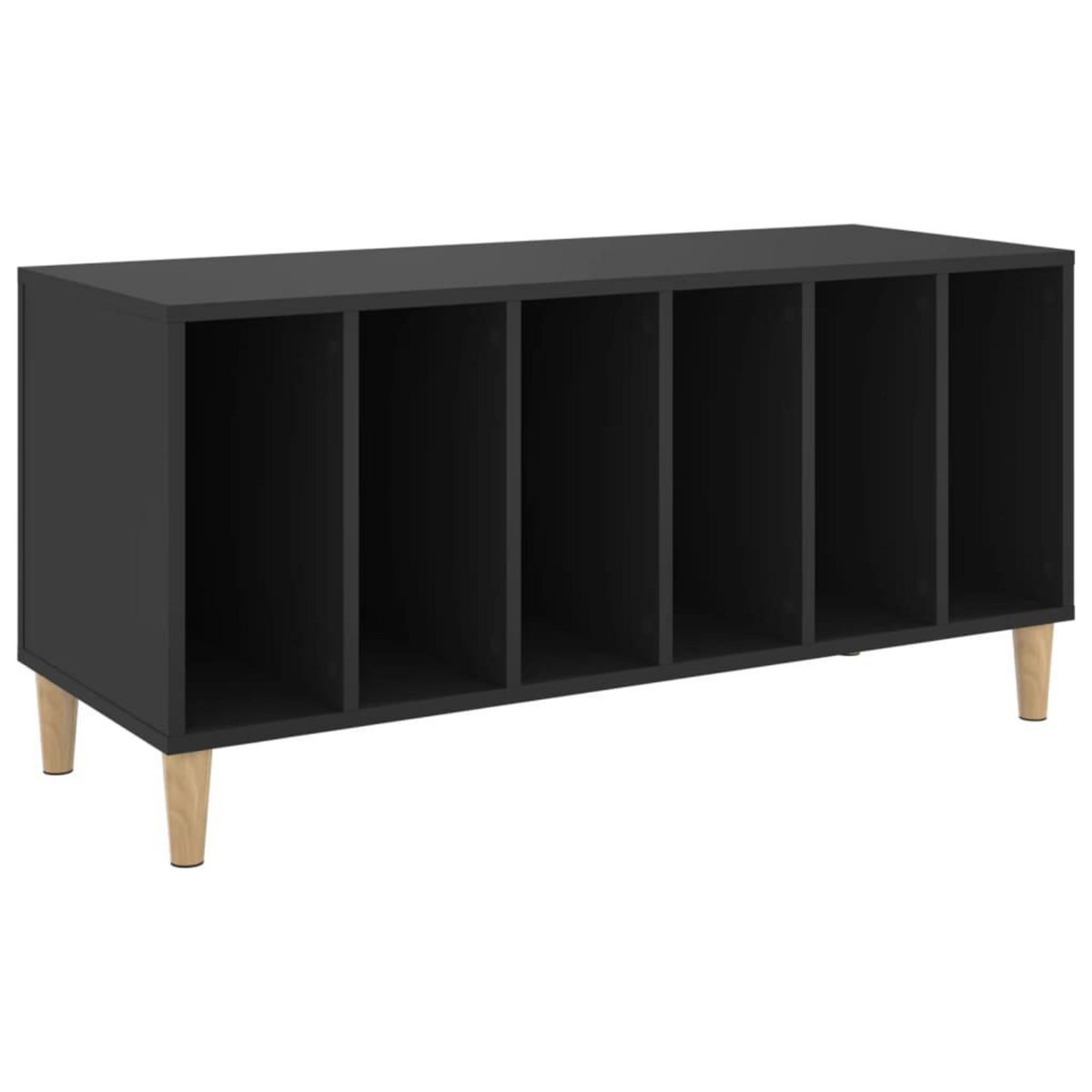 VIDAXL Armoire a disques noir 100x38x48 cm bois d'ingenierie