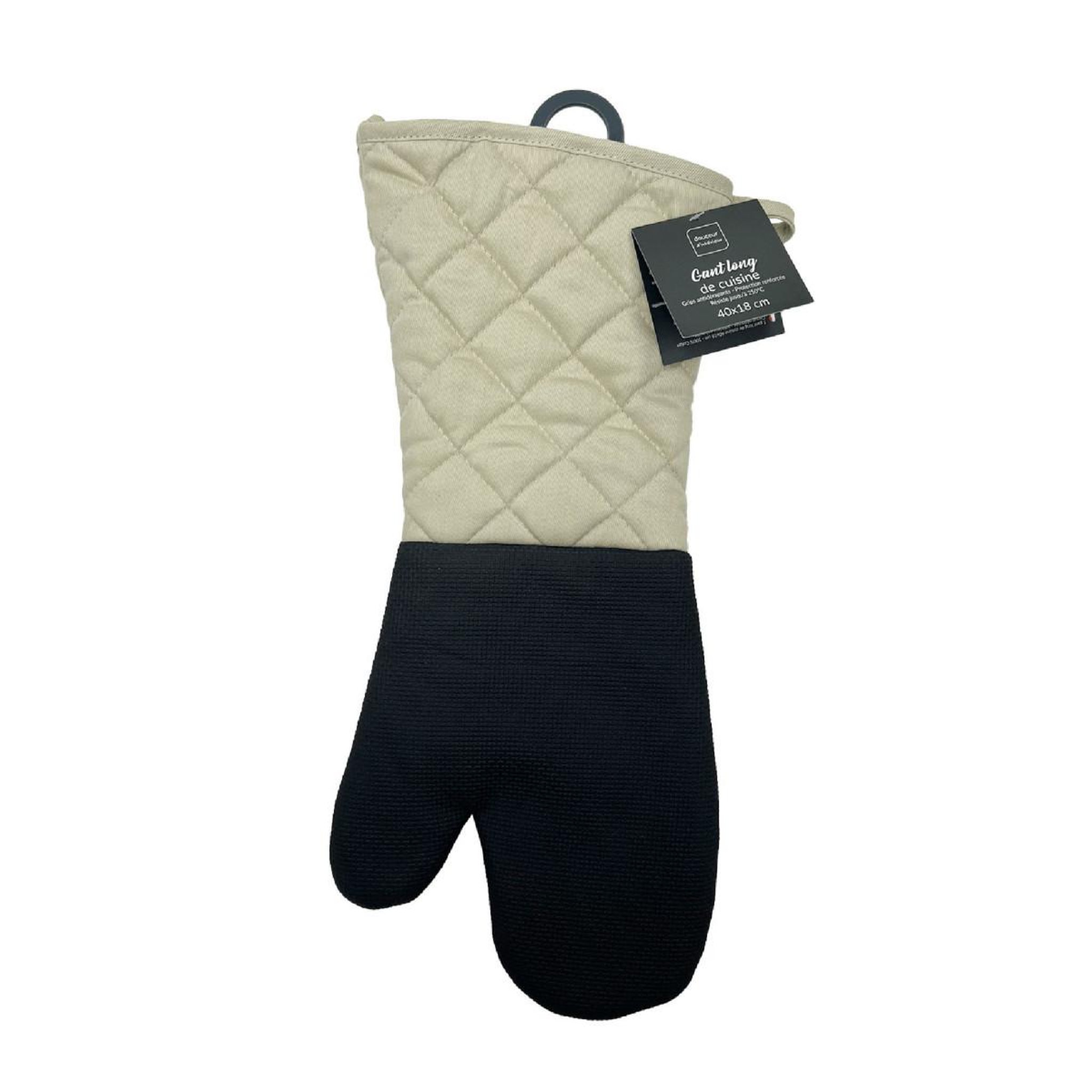 Voir la diapositive 3 : Douceur d'Intérieur Gant de cuisine long  cuistot  40cm lin