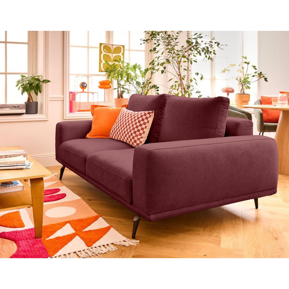 LISA DESIGN Vicence - canapé droit 2 places en tissu