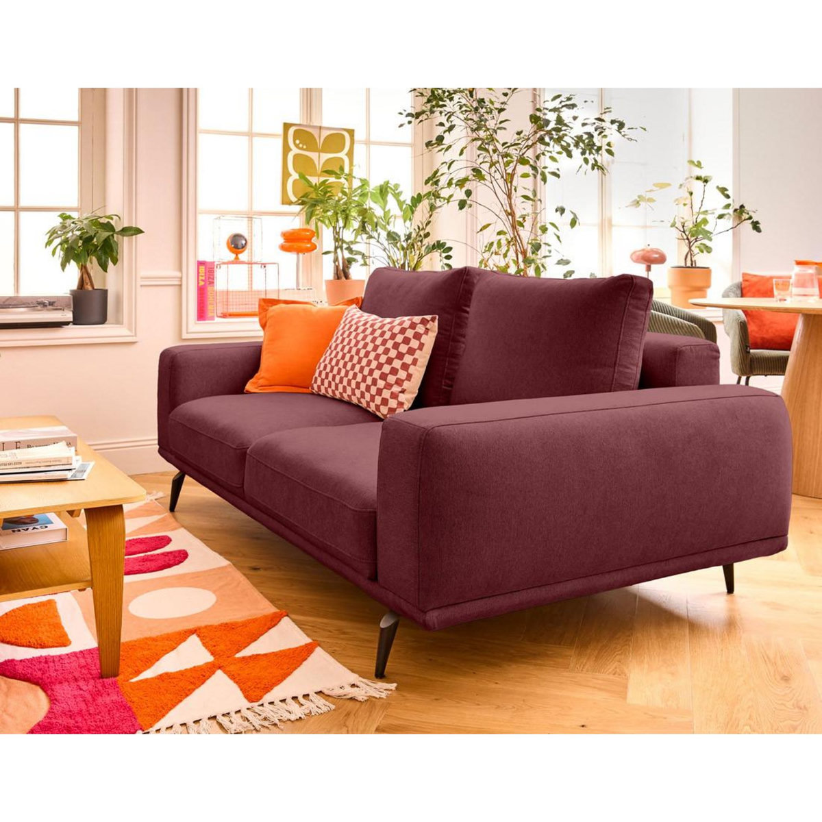 LISA DESIGN Vicence - canapé droit 2 places en tissu