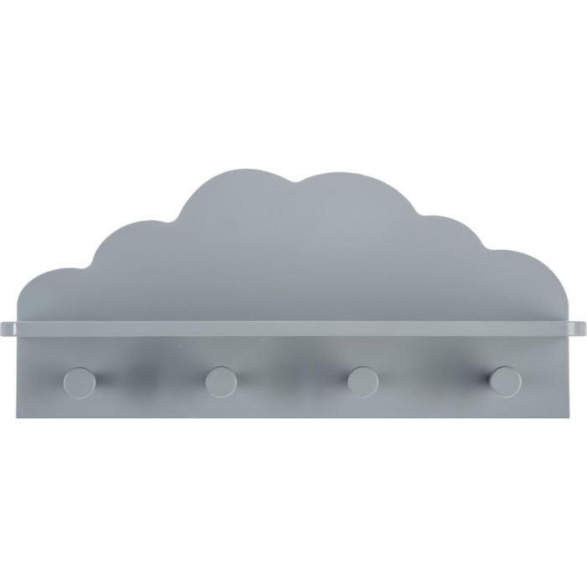 Atmosphera Kids Patère 4 Crochets  Nuage  Gris