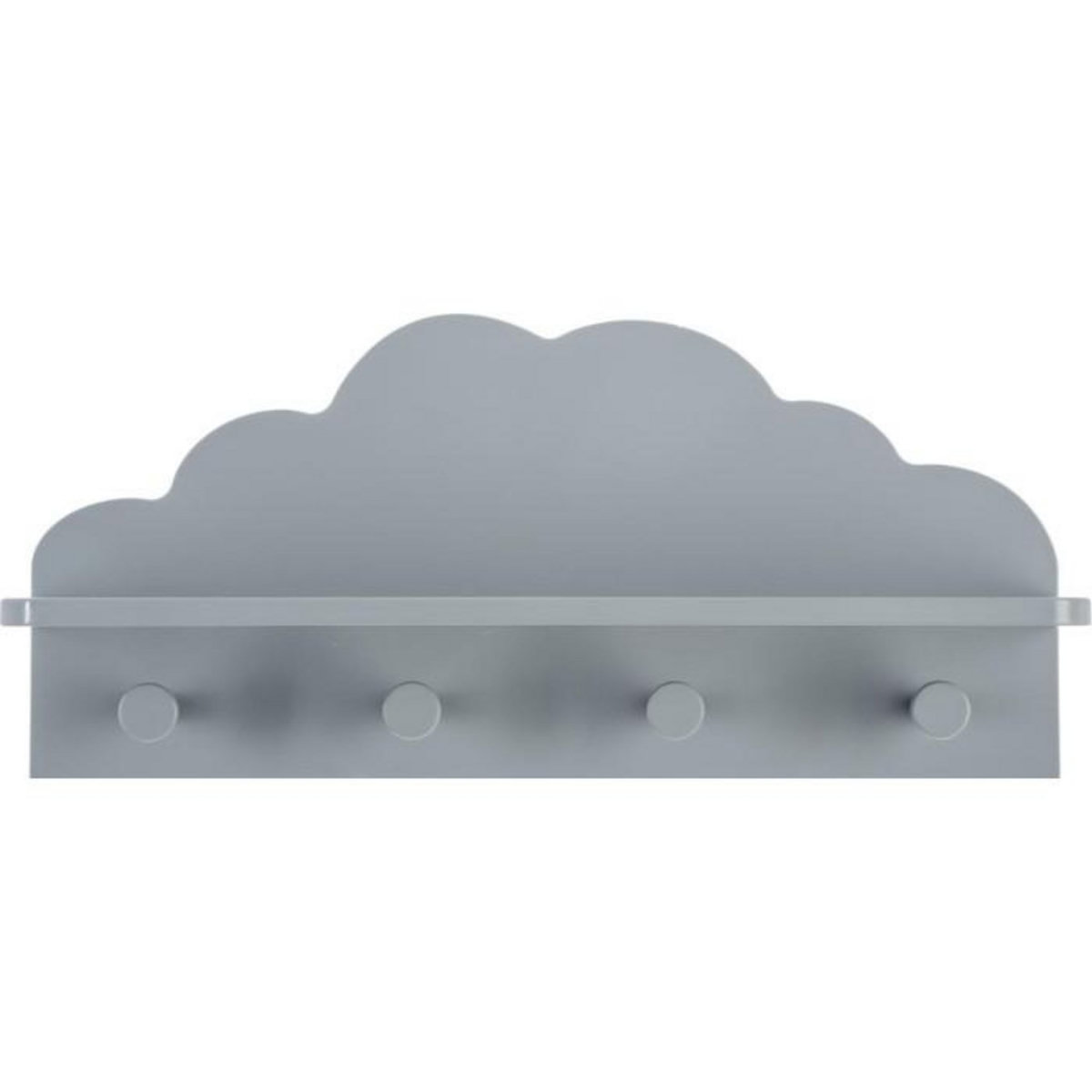 Atmosphera Kids Patère 4 Crochets  Nuage  Gris