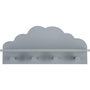 Voir la diapositive 2 : Atmosphera Kids Patère 4 Crochets  Nuage  Gris