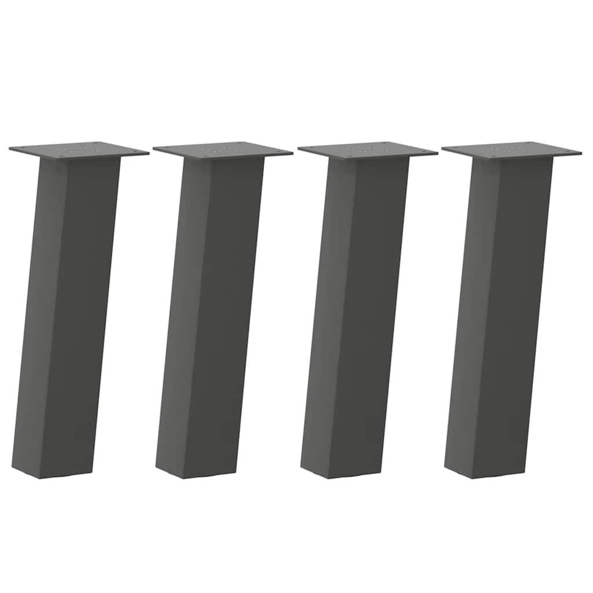 Voir la diapositive 2 : VIDAXL Pieds de table basse 4 pcs anthracite 42 cm acier