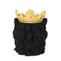 Voir la diapositive 4 : Paris Prix Cache-Pot Tête de Lion  Couronne  39cm Noir