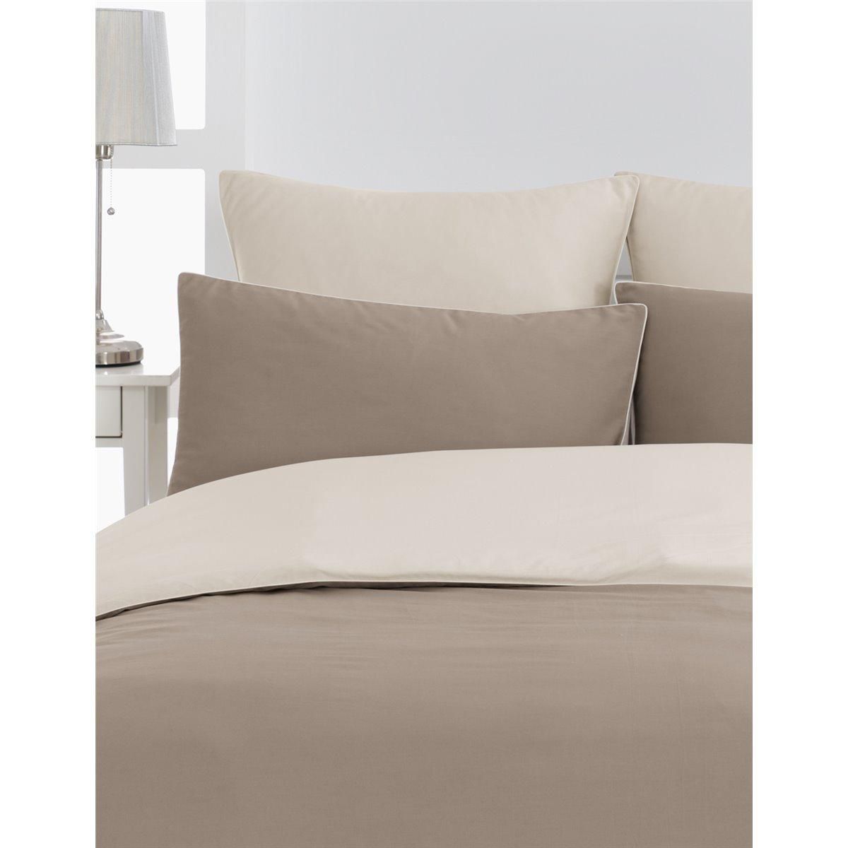 Sensei Maison Lot de 2 taies d'oreiller bicolores en percale coton DOZMARY