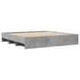 Voir la diapositive 4 : VIDAXL Cadre de lit sans matelas gris beton 200x200 cm bois ingenierie