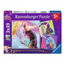 Voir la diapositive 1 : RAVENSBURGER Puzzle 3x49 pieces - Magie et amitie Unicorn Academy