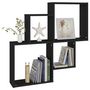 Voir la diapositive 5 : VIDAXL Etagere murale cube Noir 80x15x78,5 cm Bois d'ingenierie