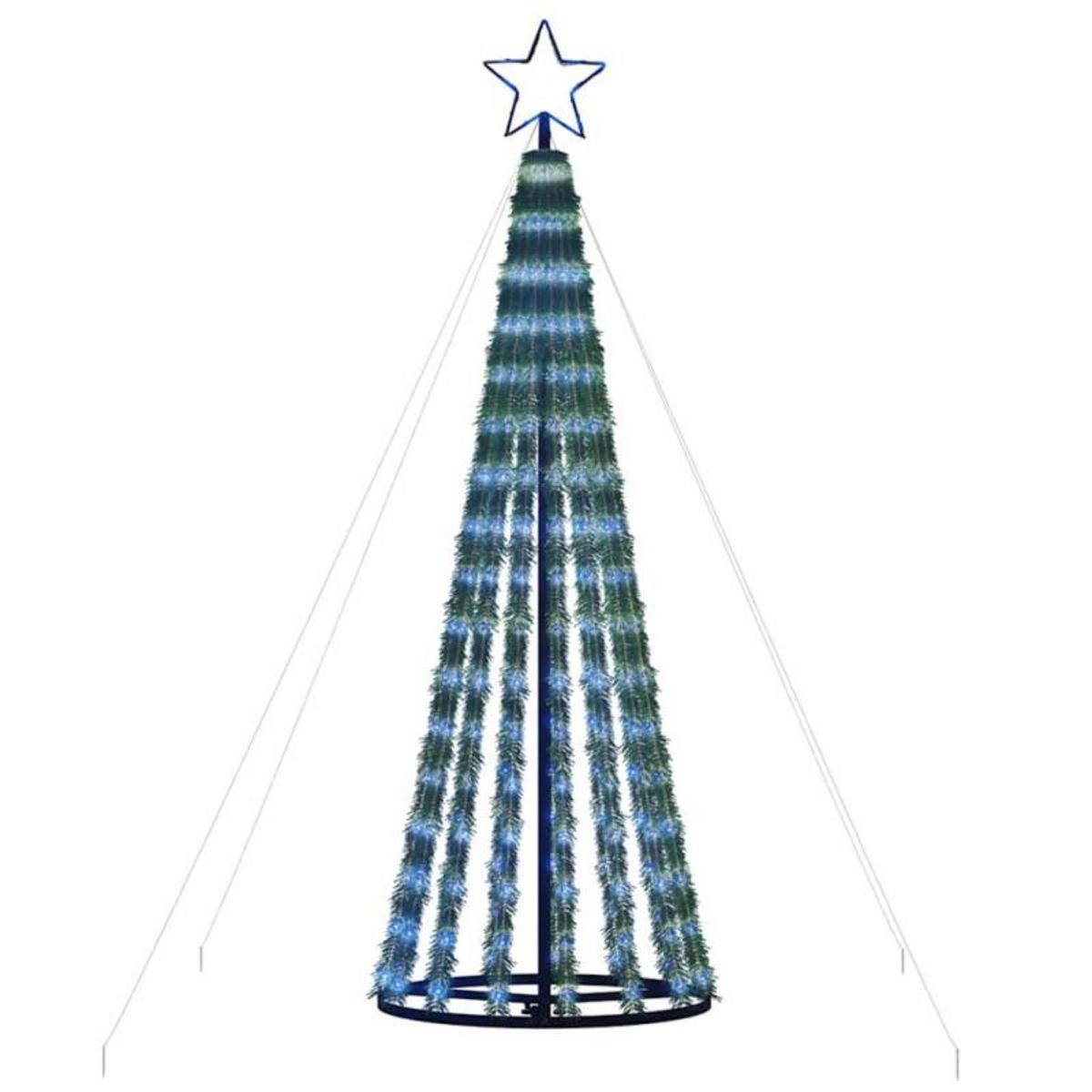VIDAXL Sapin de Noël à LED 275 LED bleu 180 cm