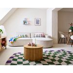 LISA DESIGN Spiaggia - canapé d'angle droit - forme arrondie - 4 places - en velours côtelé. Coloris disponibles : Vert, Noir, Beige, Gris, Bleu, Orange