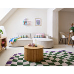 LISA DESIGN Spiaggia - canapé d'angle droit - forme arrondie - 4 places - en velours côtelé. Coloris disponibles : Beige, Gris, Bleu, Vert, Orange, Noir