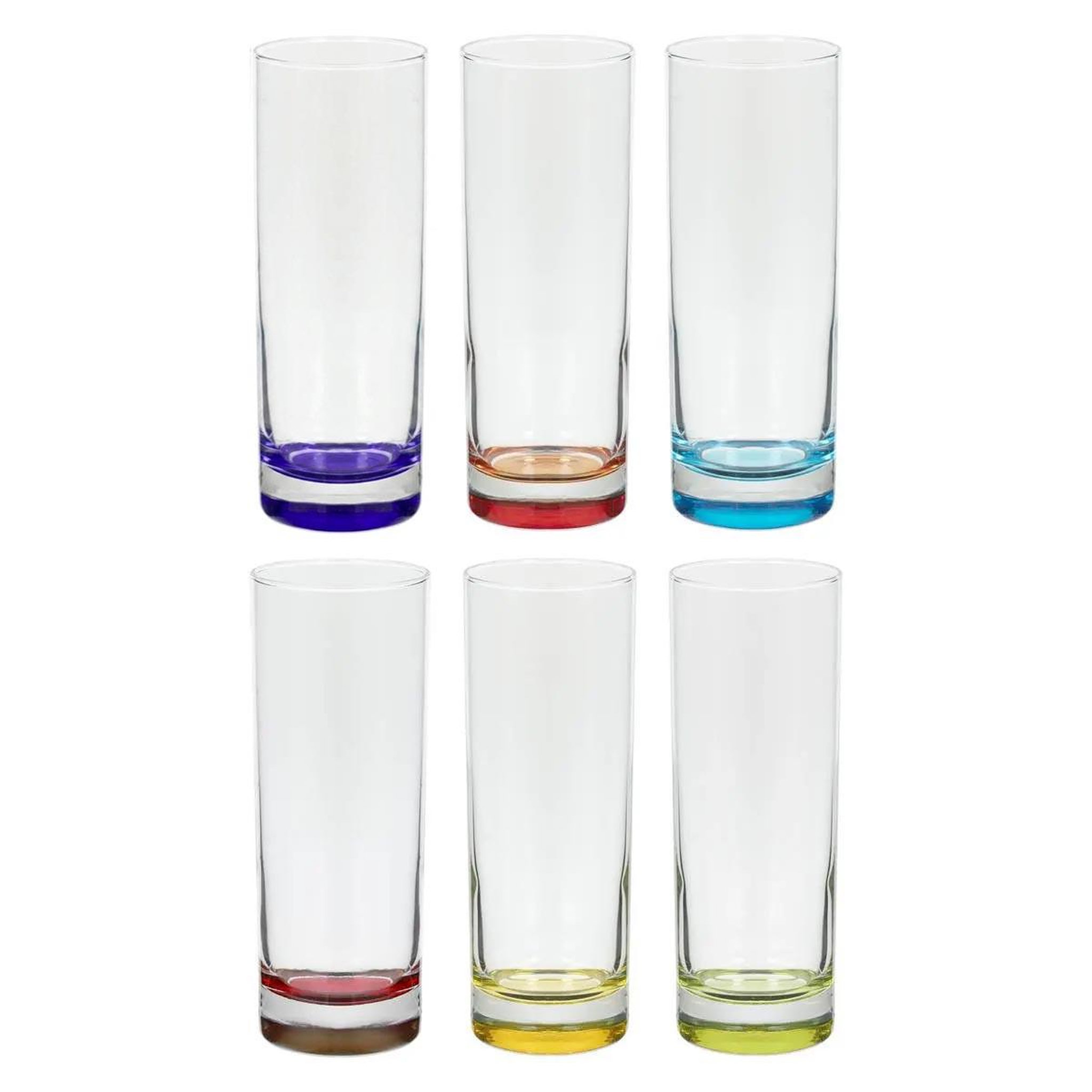 SECRET DE GOURMET Lot de 6 verres à eau  colori  31cl multicolore