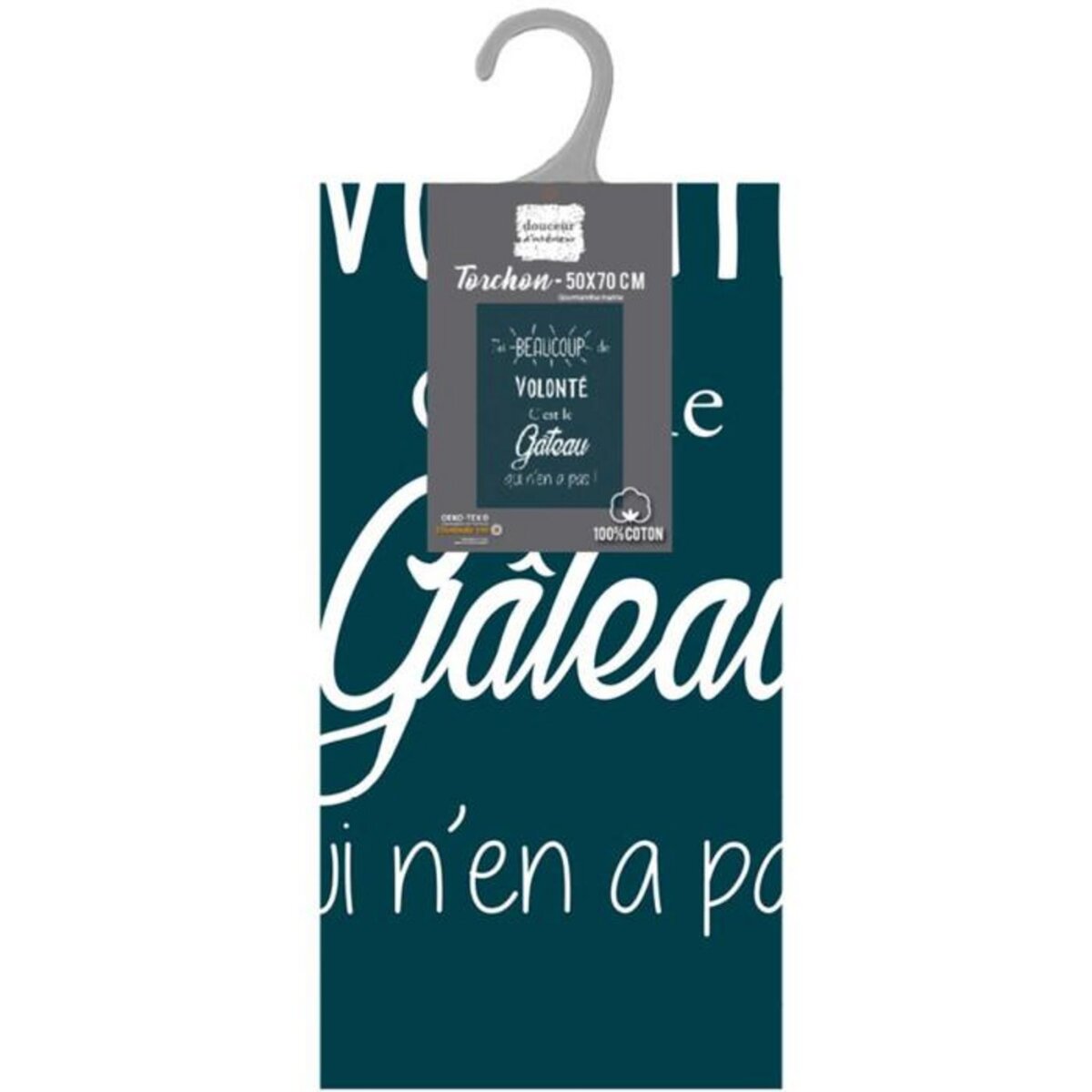 Paris Prix Torchon de Cuisine  Gourmandise  50x70cm Marine