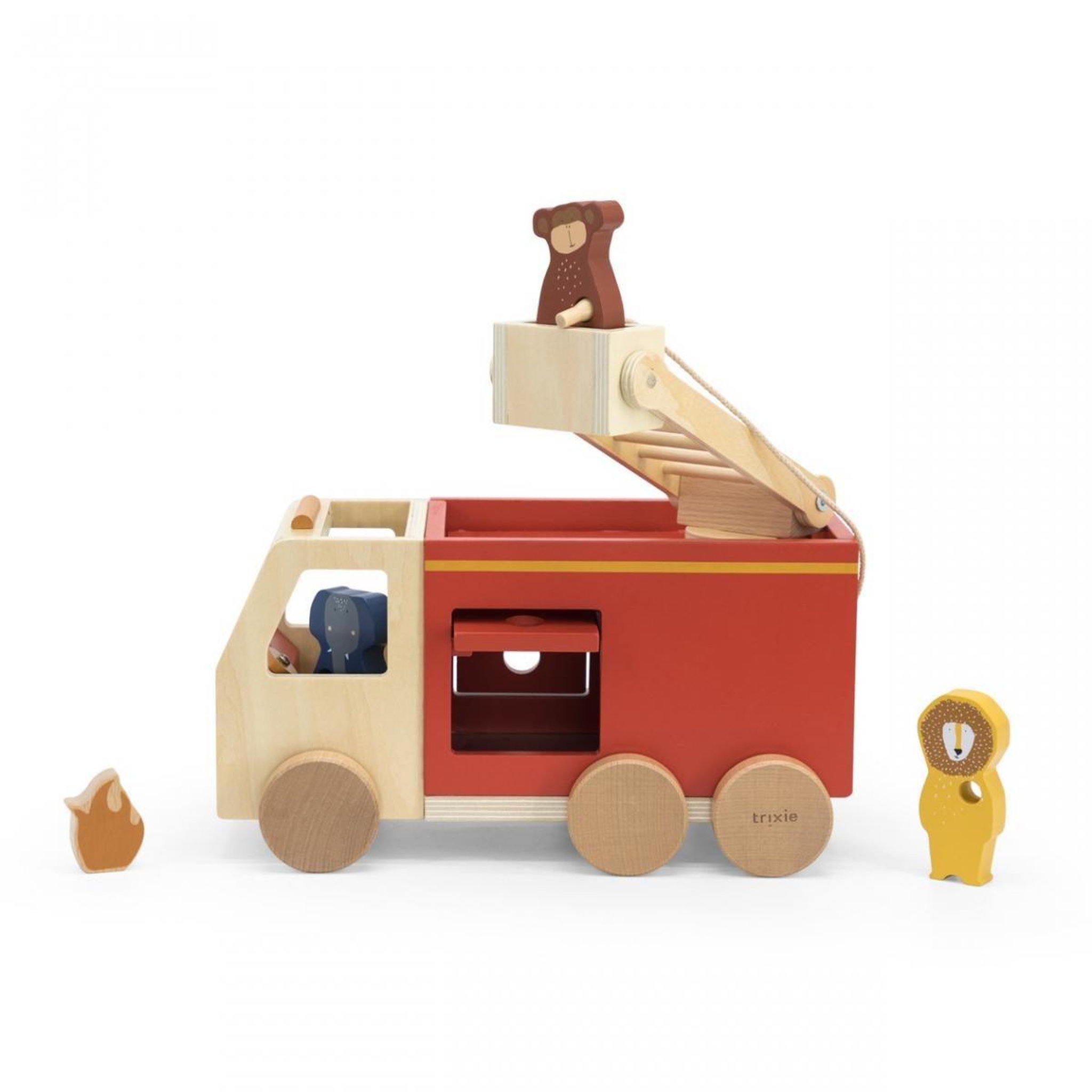 Trixie Camion de pompier en bois