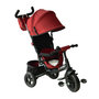 Voir la diapositive 1 : HOMCOM Tricycle enfants évolutif canne  et pare-soleil pliable amovible sacoche et panier 102 x 49l x 102 cm acier rouge brique noir