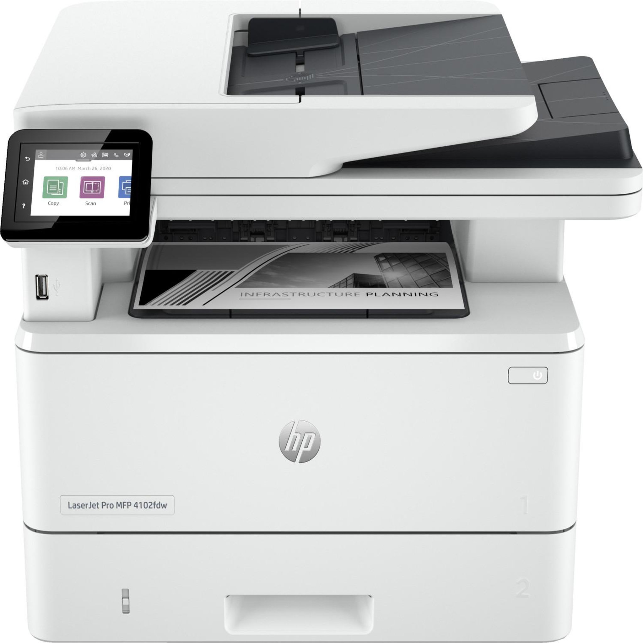 Voir la diapositive 2 : HP Imprimante Laser HP LaserJet Pro MFP 4102fdw multifonction noir et blanc
