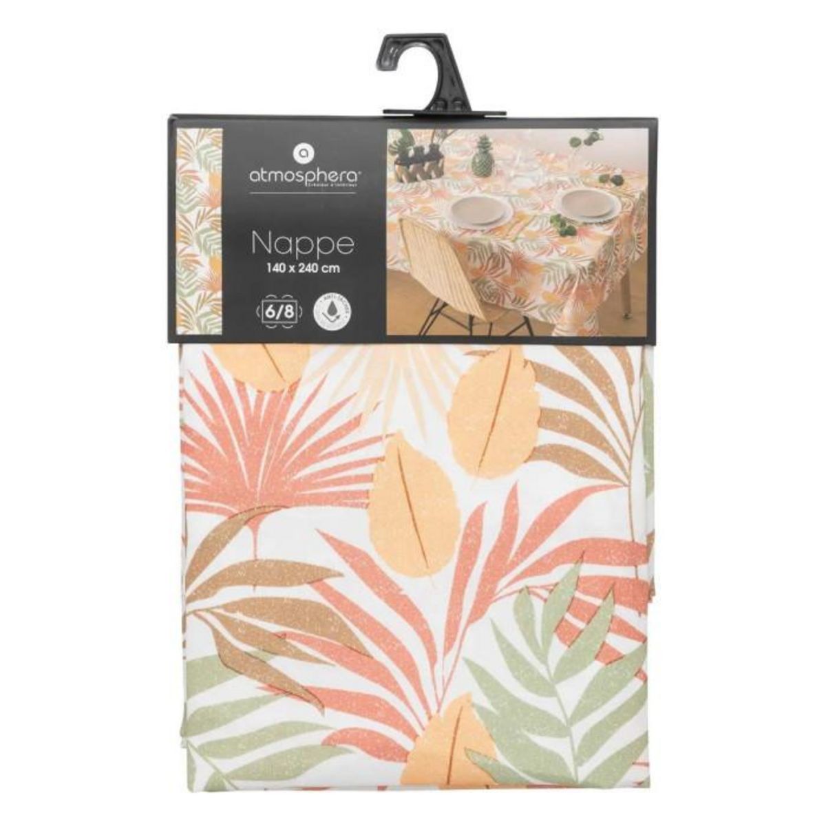 ATMOSPHERA Nappe Antitache Imprimé  Sahypa  140x240cm Multicolore