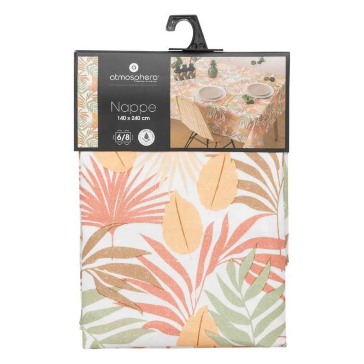 ATMOSPHERA Nappe Antitache Imprimé  Sahypa  140x240cm Multicolore